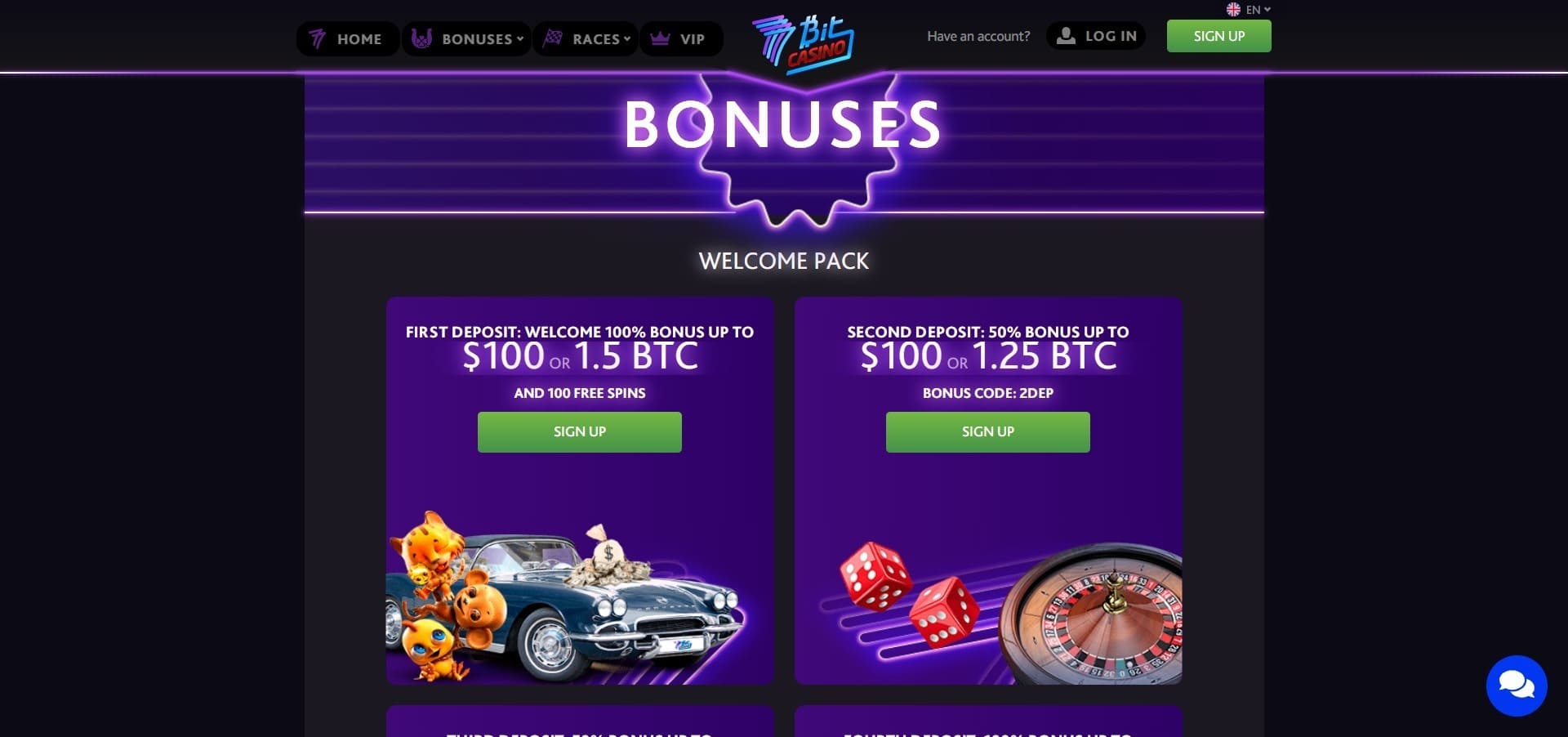 Bonuses 7bit Casino