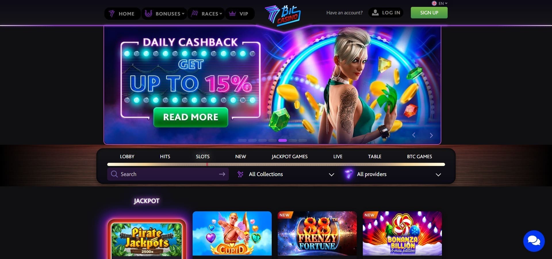 Official website of the 7bit Casino