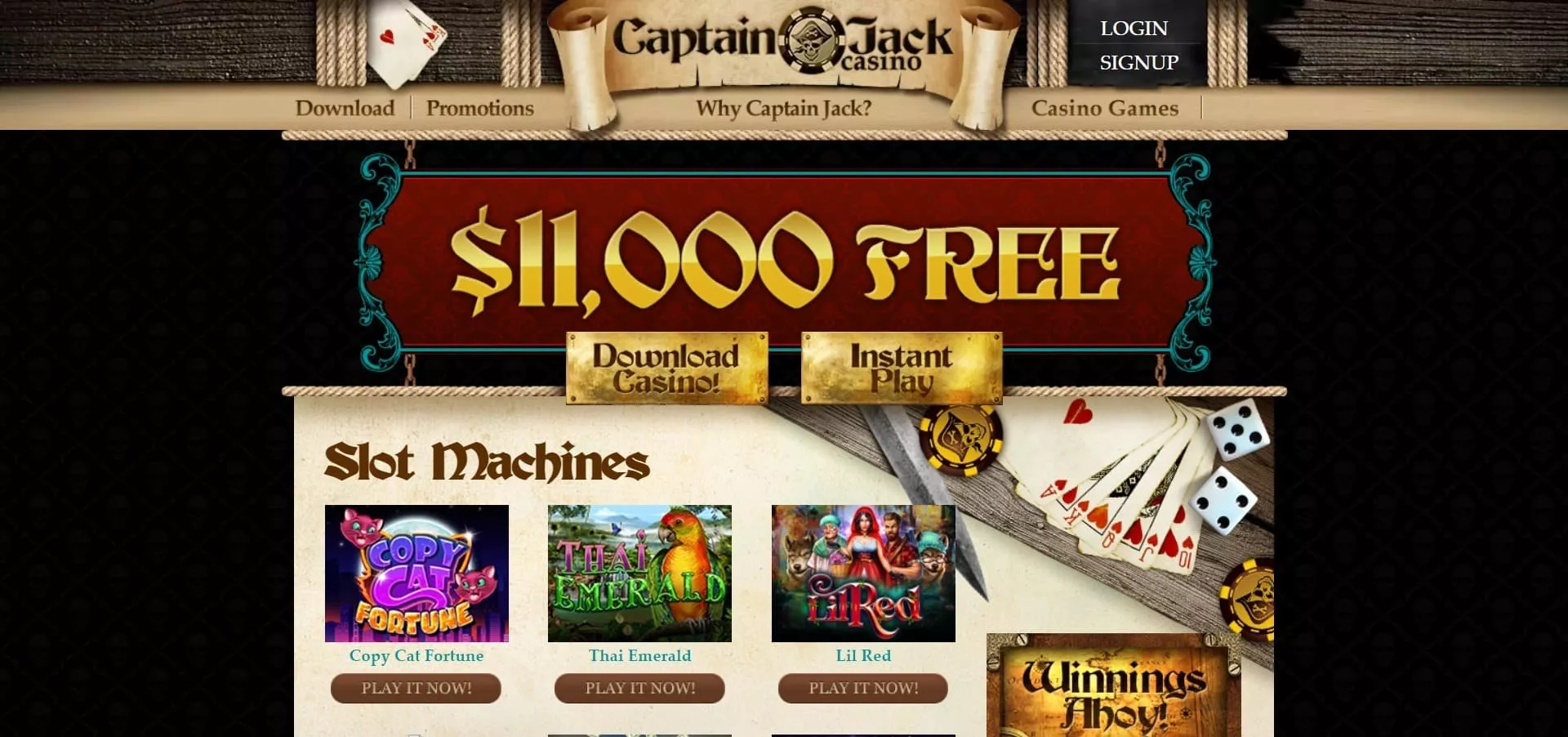 captain jack casino $ free spins