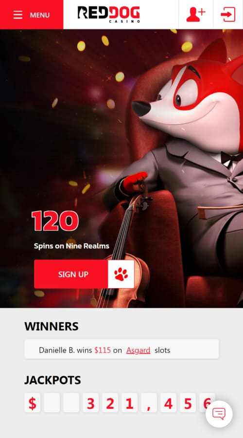 Red Dog Casino mobile application