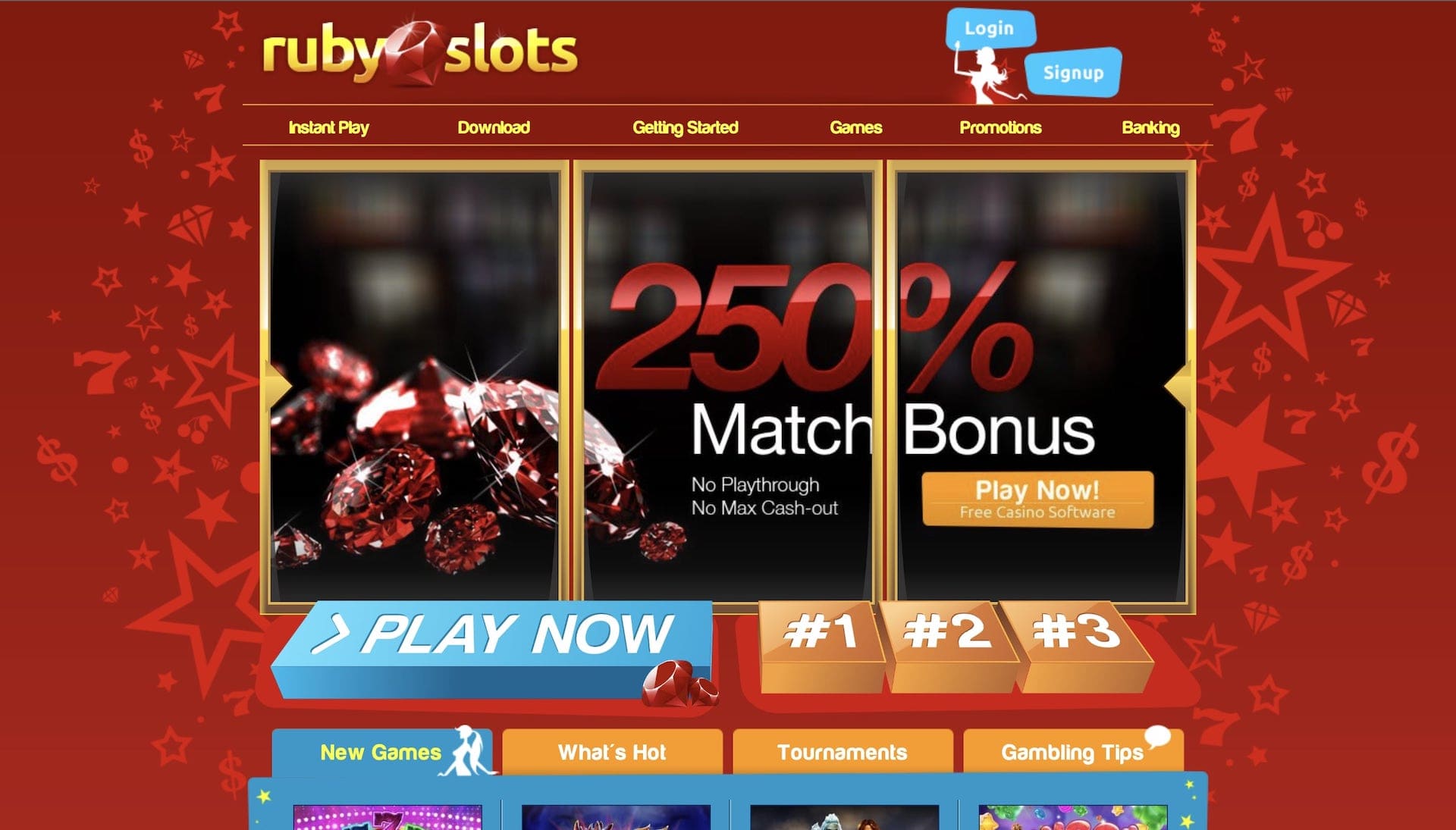 Official website of the Ruby Slots Casino