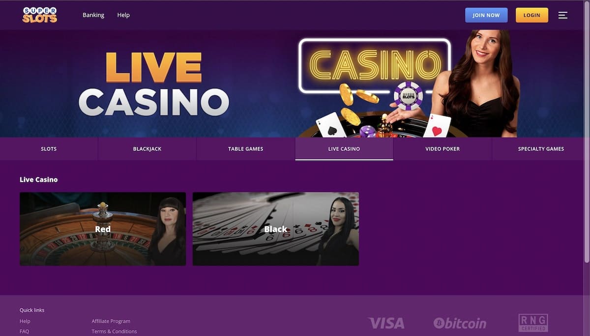 Super Slots Casino live